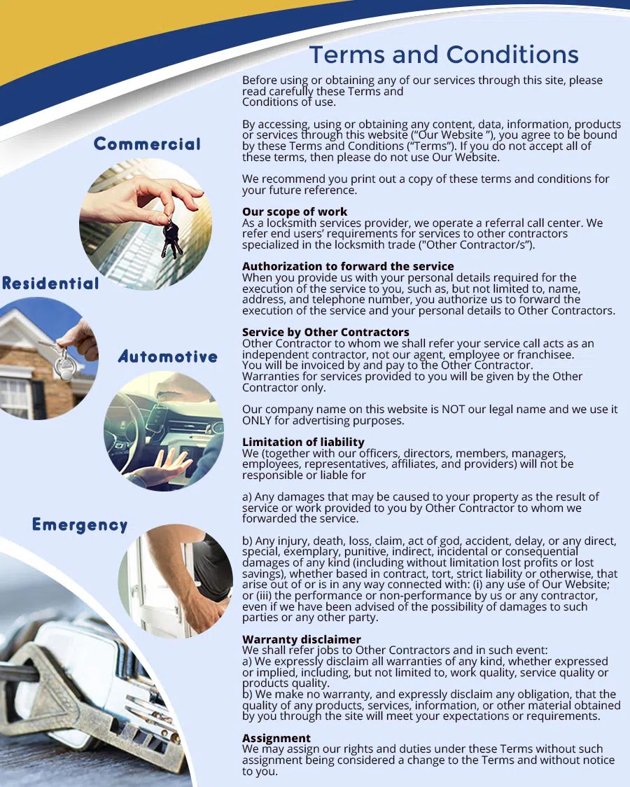 City Locksmith Store Happy Valley, OR 503-403-6313 - terms-ls